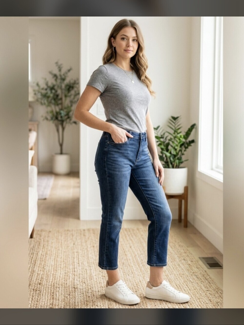 Judy Blue Capri Fit Cropped Jeans Dark Wash Size 5/27